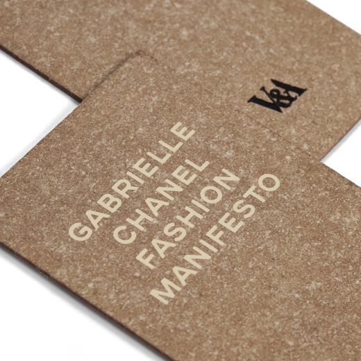 Gabrielle Chanel. Fashion Manifesto cream leather bookmark